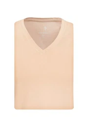 T-Shirt Schwarze Rose Kurzarm V-Neck Uni