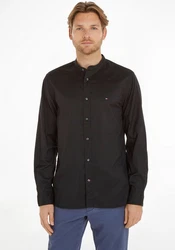Tommy Hilfiger Natürliches Weiches Mao-Rf-Hemd schwarz