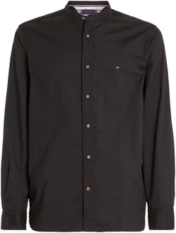 Tommy Hilfiger Natürliches Weiches Mao-Rf-Hemd schwarz Tommy Hilfiger Natürliches Weiches Mao-Rf-Hemd schwarz