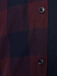 Jack & Jones Langarmhemd JJEGINGHAM Rot/Dunkelrot/Lila