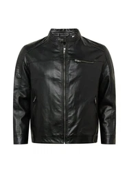 Jack & Jones Plus Bikerjacke ROCKY JACKET Schwarz/Dunkelgrün/Grau