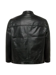Jack & Jones Plus Bikerjacke ROCKY JACKET Schwarz/Dunkelgrün/Grau