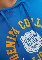 Jack & Jones Kapuzensweatshirt LOGO SWEAT HOOD Blau/Dunkelblau/Hellblau