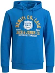 Jack & Jones Kapuzensweatshirt LOGO SWEAT HOOD Blau/Dunkelblau/Hellblau