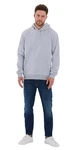 COMEOR Kapuzenpullover Hoodie Sweatshirt Grau/Hellgrau/Hellblau