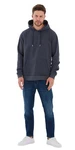 COMEOR Kapuzenpullover Hoodie Sweatshirt Dunkelblau/Dunkelgrau/Grau