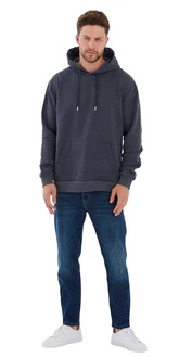 COMEOR Kapuzenpullover Hoodie Sweatshirt Dunkelblau/Dunkelgrau/Grau