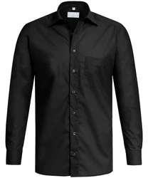 GREIFF Langarmhemd BASIC Regular Fit Schwarz