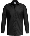 GREIFF Langarmhemd BASIC Regular Fit Schwarz