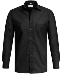 GREIFF Langarmhemd BASIC Regular Fit Schwarz