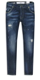 5-Pocket-Jeans Herren NECKARAU Skinny Cropped distressed Denim