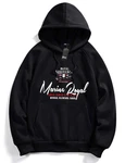 RMK Kapuzenpullover Hoodie Pullover Kapuze Langarmshirt mit Taschen Dunkelblau/Dunkelrot/Schwarz/Lila