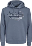 Jack & Jones Kapuzensweatshirt LOGO SWEAT HOOD Blau/Dunkelblau/Grau