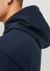 Jack & Jones Kapuzensweatshirt LOGO SWEAT HOOD Dunkelblau