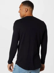 Jack & Jones Langarmshirt JJENOA O-NECK LS Dunkelblau/Schwarz