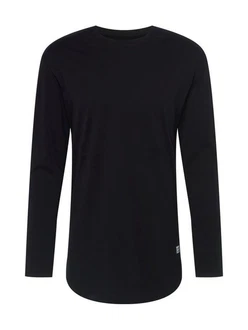 Jack & Jones Langarmshirt JJENOA O-NECK LS Dunkelblau/Schwarz