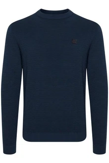 !Solid Pullover 'Valencia' Dunkelblau/Hellblau