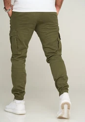 Jack & Jones Cargohose OLLIE JJARIS Khaki/Dunkelgrün