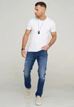 Jack & Jones Slim-fit-Jeans JJITIM JJARIS Creme/Weiß/Hellblau