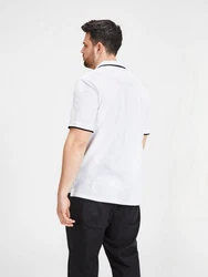 Jack & Jones Plus Poloshirt JJEPAULOS Weiß/Creme