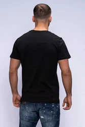JACK & JONES Herren T-Shirt Kurzarmshirt Top Print Shirt Casual Basic O-Neck ELEMENTS TEE SS CREW NECK Schwarz