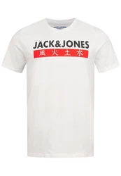 JACK & JONES Herren T-Shirt Kurzarmshirt Top Print Shirt Casual Basic O-Neck ELEMENTS TEE SS CREW NECK Schwarz/Khaki/Blau/Hellblau/Weiß