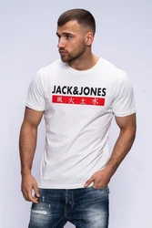 JACK & JONES Herren T-Shirt Kurzarmshirt Top Print Shirt Casual Basic O-Neck ELEMENTS TEE SS CREW NECK Schwarz/Khaki/Blau/Hellblau/Weiß