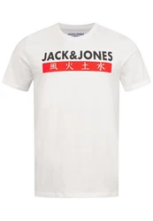 JACK & JONES Herren T-Shirt Kurzarmshirt Top Print Shirt Casual Basic O-Neck ELEMENTS TEE SS CREW NECK Schwarz/Khaki/Blau/Hellblau/Weiß