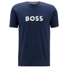 T-Shirt Sun UV Protection (1-tlg) Herren Beach Shirt aus reiner Baumwolle mit groem Logo-Print