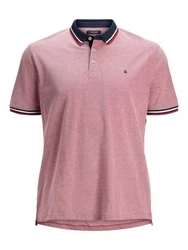 Jack & Jones Plus Poloshirt Paulos Rosa/Lila/Rot