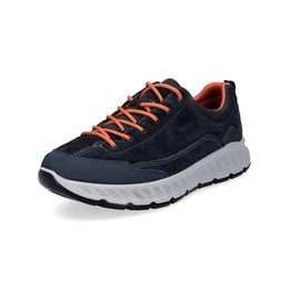 Herren Leder Sneaker blau Nubuk Sneaker
