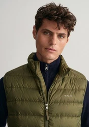 GANT Weste LIGHT DOWN VEST oliv/wei