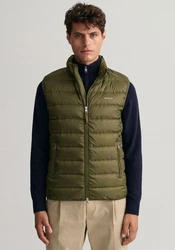 GANT Weste LIGHT DOWN VEST oliv/wei
