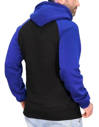 RMK Kapuzenpullover Herren Hoodie Langarmshirt Kapuze Basic Longsleeve Taschen Dunkelblau/Blau/Schwarz