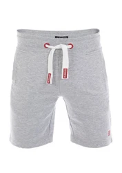 riverso Herren Sweat Short RIVMoritz Bermudashort Grau/Hellgrau/Rot