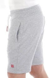 riverso Herren Sweat Short RIVMoritz Bermudashort Grau/Hellgrau/Rot
