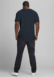 Jack & Jones T-Shirt JJENOA TEE SS CREW NECK (4834) Dunkelblau/Blau