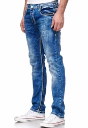 Rusty Neal Straight-Jeans LEVIN 4 5-Pocket-Stil Blau