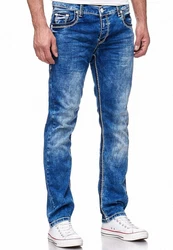 Rusty Neal Straight-Jeans LEVIN 4 5-Pocket-Stil Blau