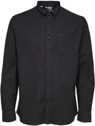 SELECTED HOMME Langarmhemd SLHREGRICK Schwarz/Dunkelblau/Dunkelgrau