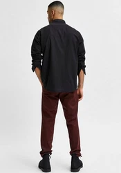 SELECTED HOMME Langarmhemd SLHREGRICK Schwarz/Dunkelblau/Dunkelgrau