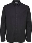 SELECTED HOMME Langarmhemd SLHREGRICK Schwarz/Dunkelblau/Dunkelgrau