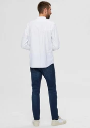 SELECTED HOMME Langarmhemd SLHREGRICK Weiß/Creme