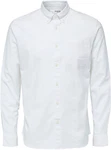 SELECTED HOMME Langarmhemd SLHREGRICK Weiß/Creme