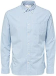 SELECTED HOMME Langarmhemd SLHREGRICK Hellblau/Blau