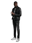 CARLO COLUCCI Lederjacke Joker Schwarz/Braun