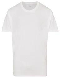 CASAMODA Rundhalsshirt Kurzarmshirt Doppelpack T-Shirt O-Neck Weiß/Creme