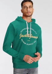 Jack & Jones Kapuzensweatshirt JJ JJANDY SWEAT HOOD Dunkelgrün/Grün/Türkis