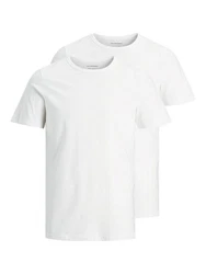 Jack & Jones T-Shirt Crew Neck Weiß/Grau/Creme