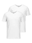Jack & Jones T-Shirt JACBASIC V-NECK TEE  Weiß/Creme/Grau